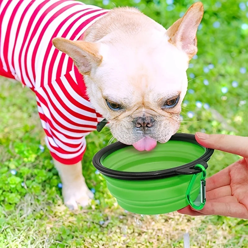 Gamelle pliable de voyage pour chien et chat — silicone