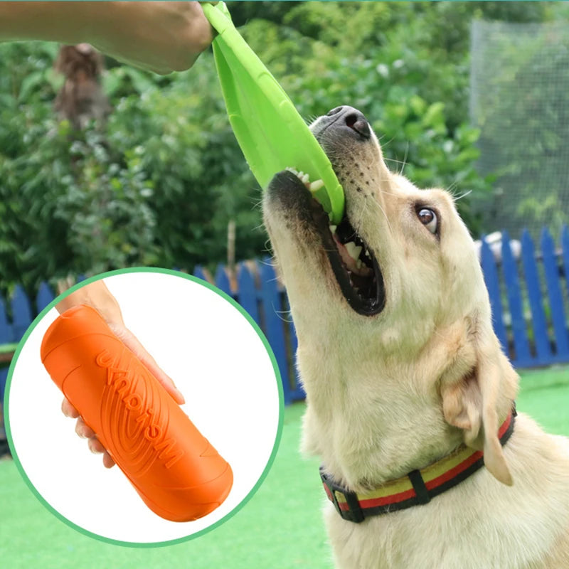 Frisbee en silicone souple pour chien — jouet à mâcher résistant
