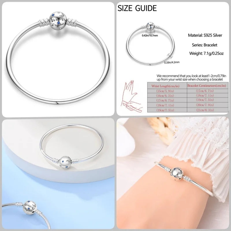 Bracelet en Argent 925 – Cœur Pavé Zircone & Infinity – 17 à 20 cm