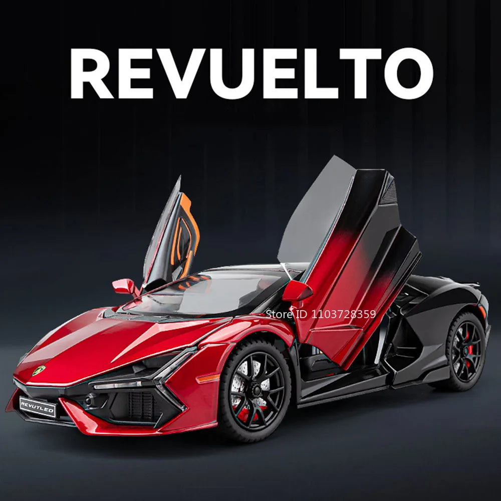 REVUELTO – Supercar Miniature 1:24 en Alliage | Son & Lumière | Portes Ouvrantes