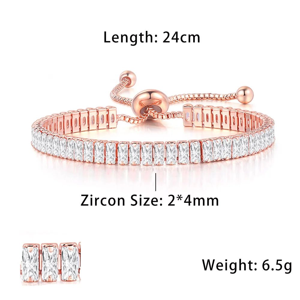 Bracelet Tennis Diamant – Zircone AAA+ Éclat Ultra-Brillant (Plusieurs Tailles)