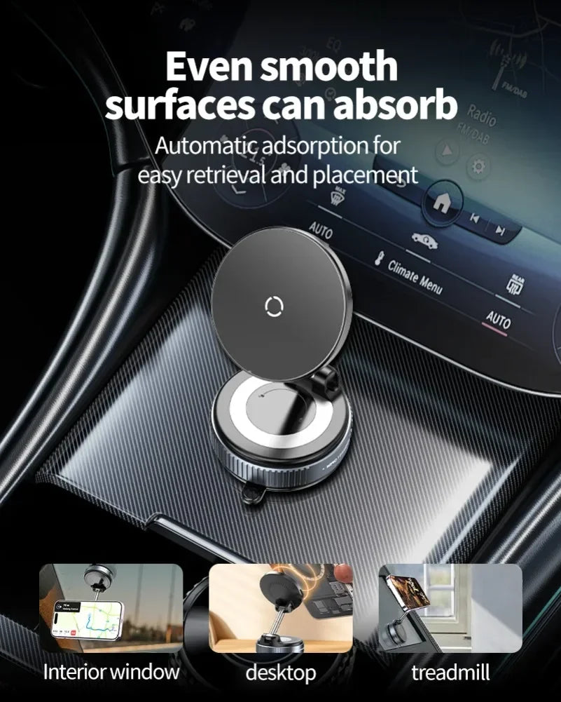 Support Téléphone Magnétique 15W – Charge Rapide & Rotation 360°
