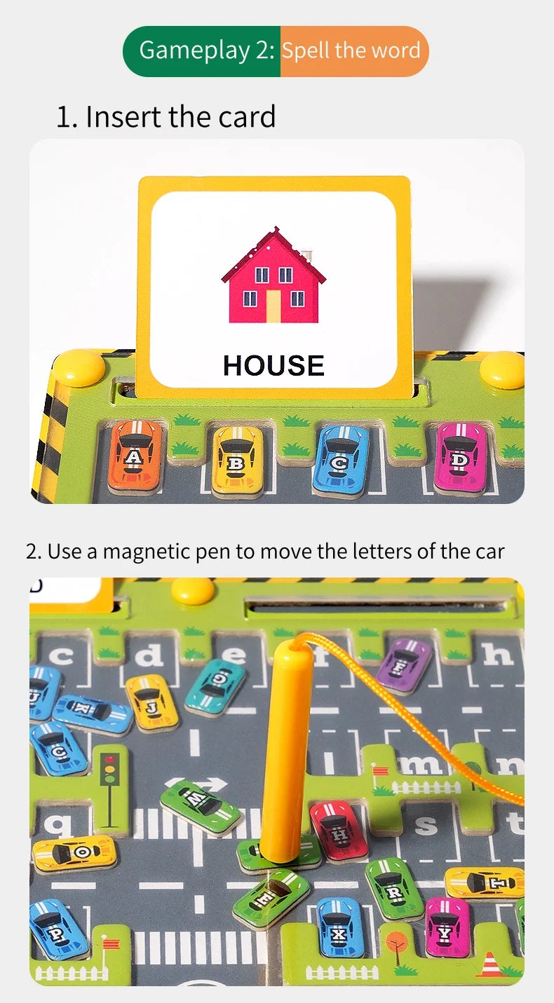 Labyrinthe Magnétique Montessori – Couleurs & Chiffres | Jouet en Bois Motricité Fine (3–5 ans)