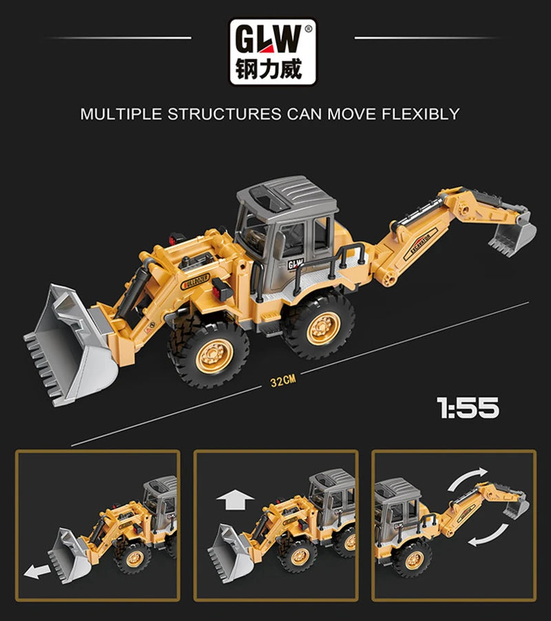 Tracteur & Engins d’Ingénierie en Alliage – Modèles Miniatures 1:55 pour Enfants
