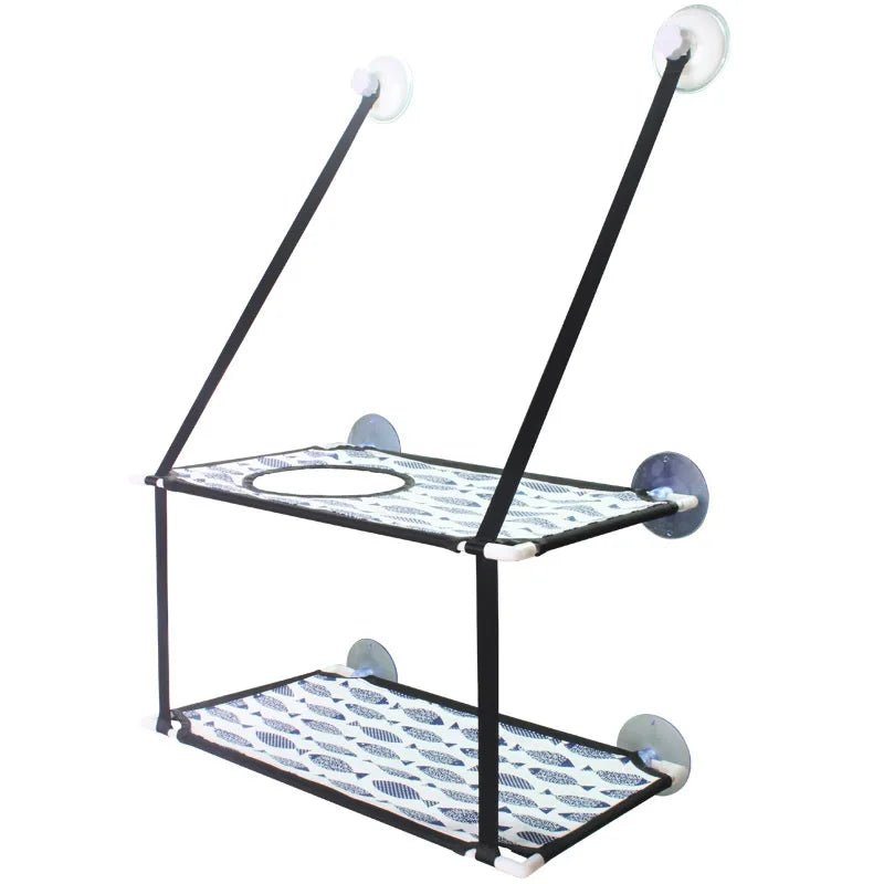 Hamac de fenêtre pour chat — ventouses, simple ou double couche