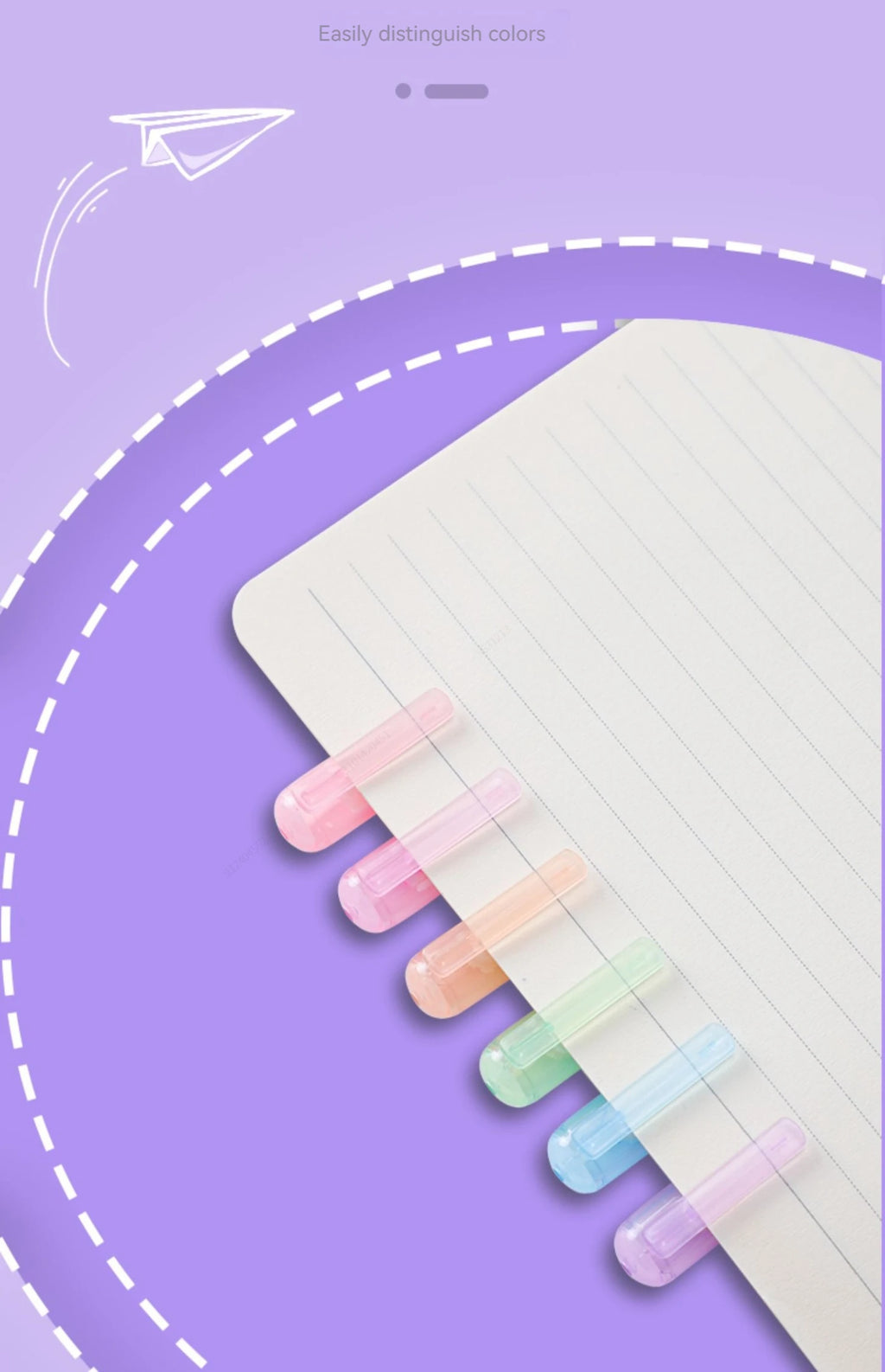 Surligneurs Ligne Fleur – 6 couleurs (Roller Flower Highlighter)