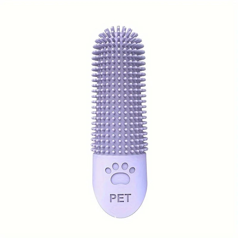 Brosse à dents doigt en silicone 360° pour chien et chat