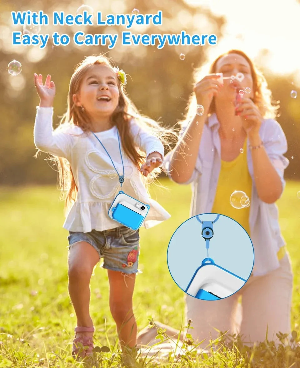 Appareil Photo Instantané Enfants – Impression & Vidéo HD 1080P (Fille & Garçon)