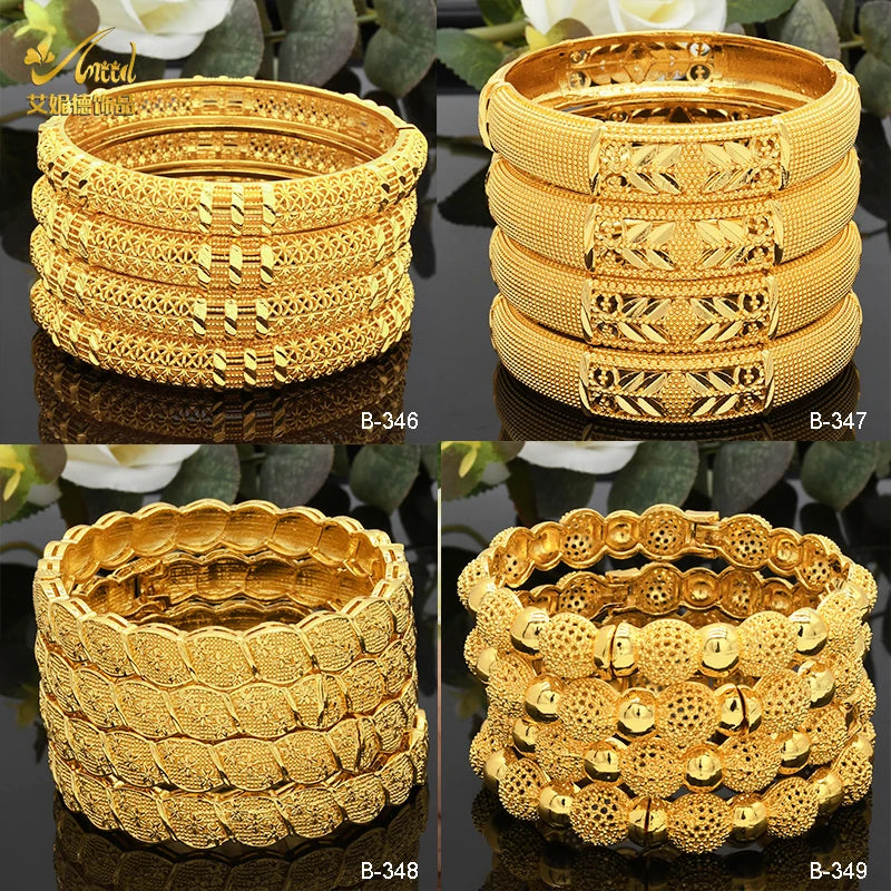 Bracelets Luxe Plaqué Or 24K – Style Dubaï, Indien & Africain