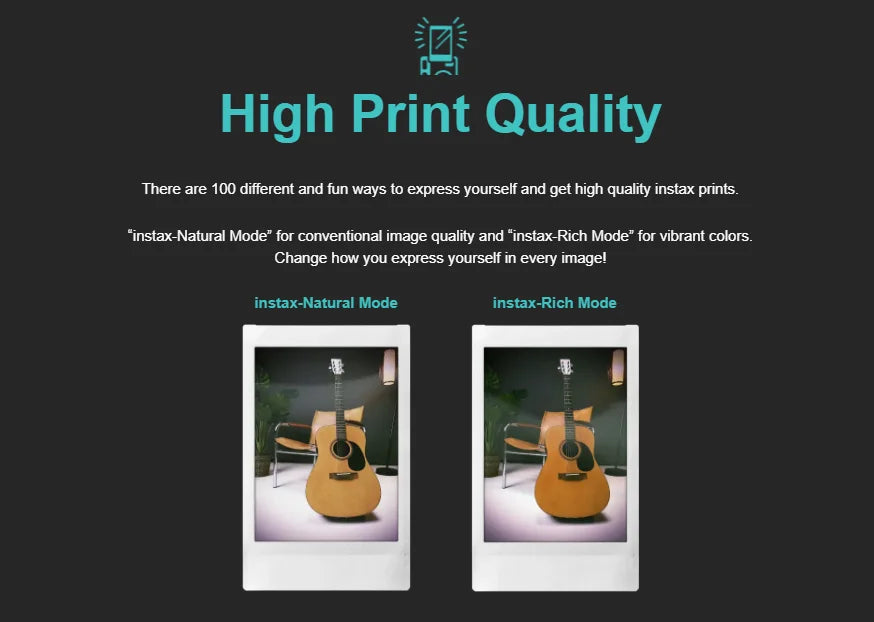 Fujifilm Instax Mini Evo – Caméra Instantanée Hybride | Smartphone Print | Effets Créatifs (Noir & Marron)