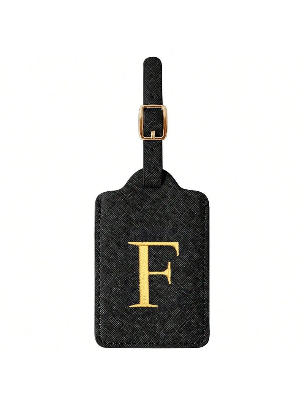 Étiquette de Bagage Personnalisée en Cuir PU – Lettre Initiale A–Z avec Protection Confidentialité