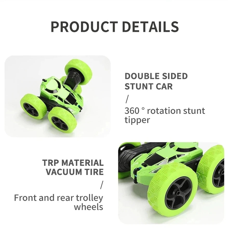 Voiture Cascade RC Double Face – 360° Rotation, 2.4GHz, Off-Road – Enfants & Adultes