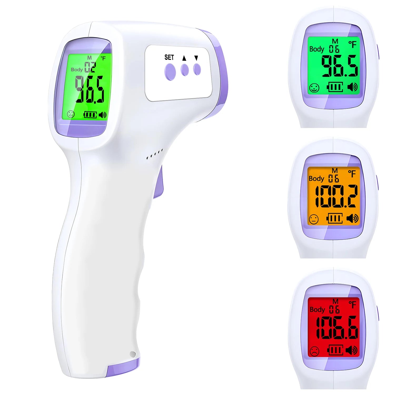 Thermomètre Infrarouge Sans Contact + Oxymètre de Pouls Digital – Contrôle Fièvre & Oxygène Précis