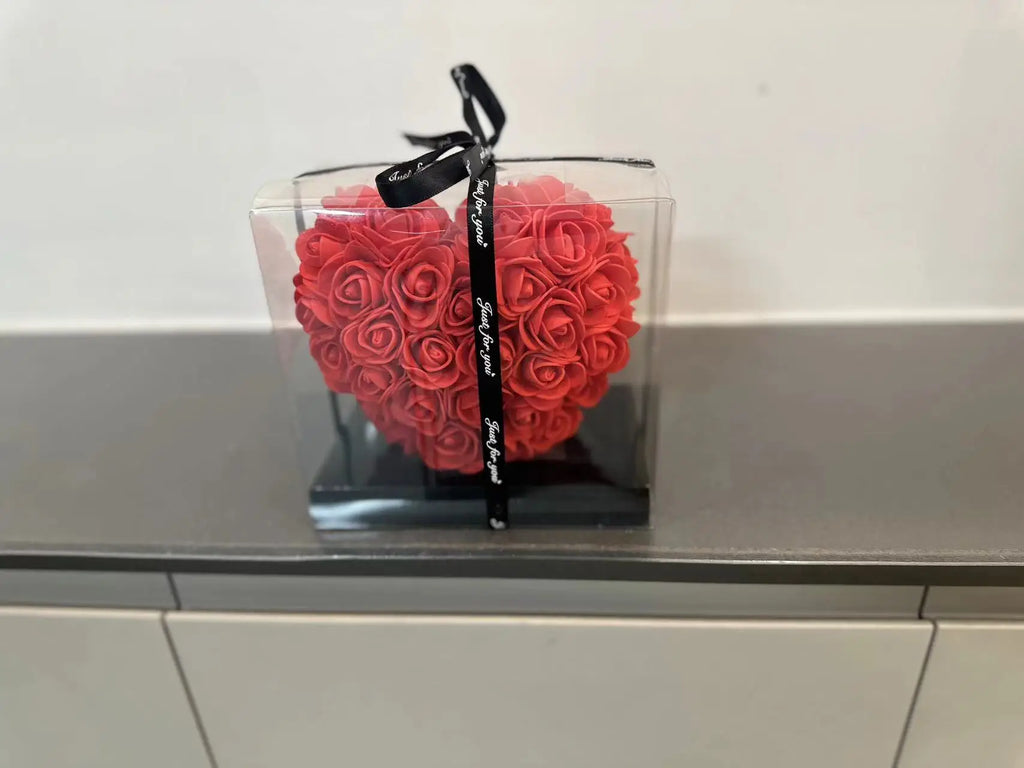 Boîte-Cadeau Rose Artificielle 15 cm – Coffret Romantique pour Saint-Valentin, Mariage & Décoration