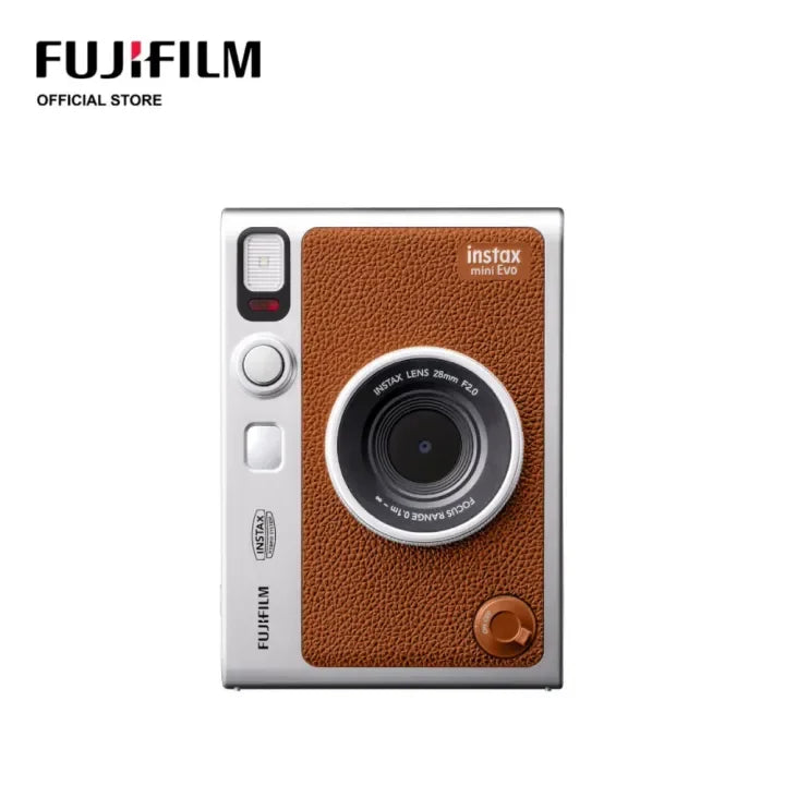 Fujifilm Instax Mini Evo – Caméra Instantanée Hybride | Smartphone Print | Effets Créatifs (Noir & Marron)