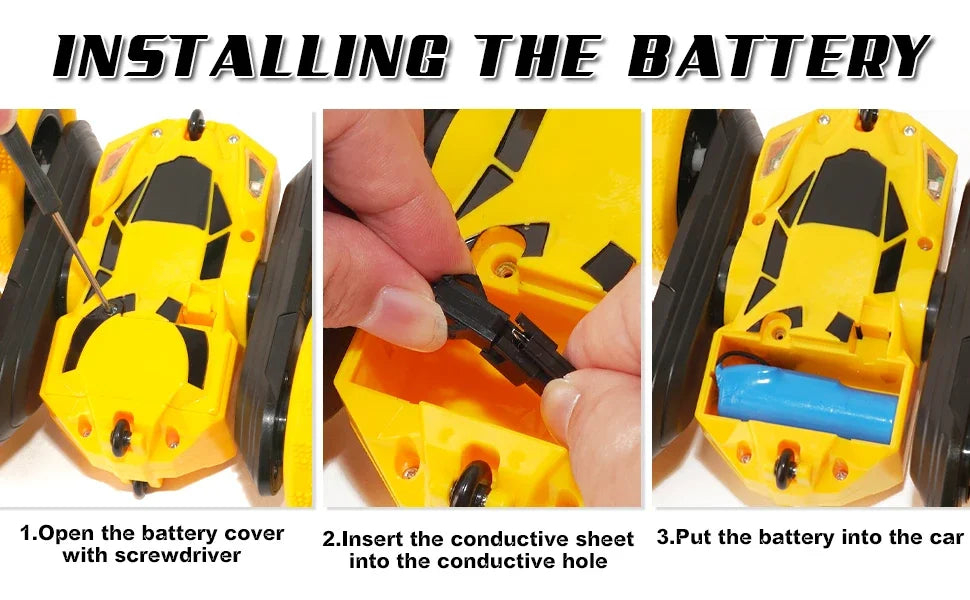 Voiture Cascade RC Double Face – 360° Rotation, 2.4GHz, Off-Road – Enfants & Adultes