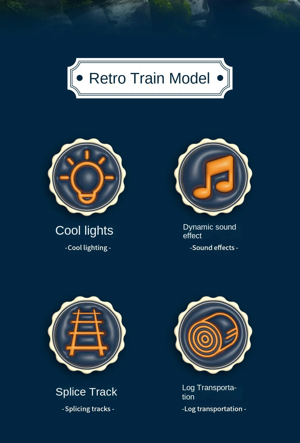 Train Électrique Rétro – Locomotive à Vapeur & Wagon Fret – Pistes Haute Vitesse (Plusieurs Sets)