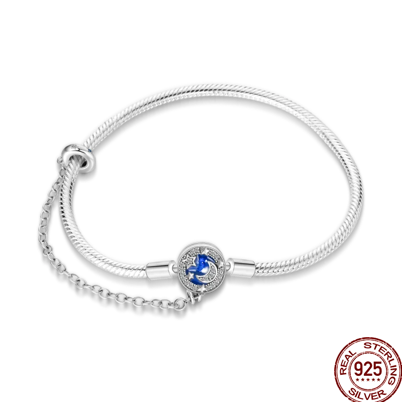 Bracelet en Argent 925 – Cœur Pavé Zircone & Infinity – 17 à 20 cm