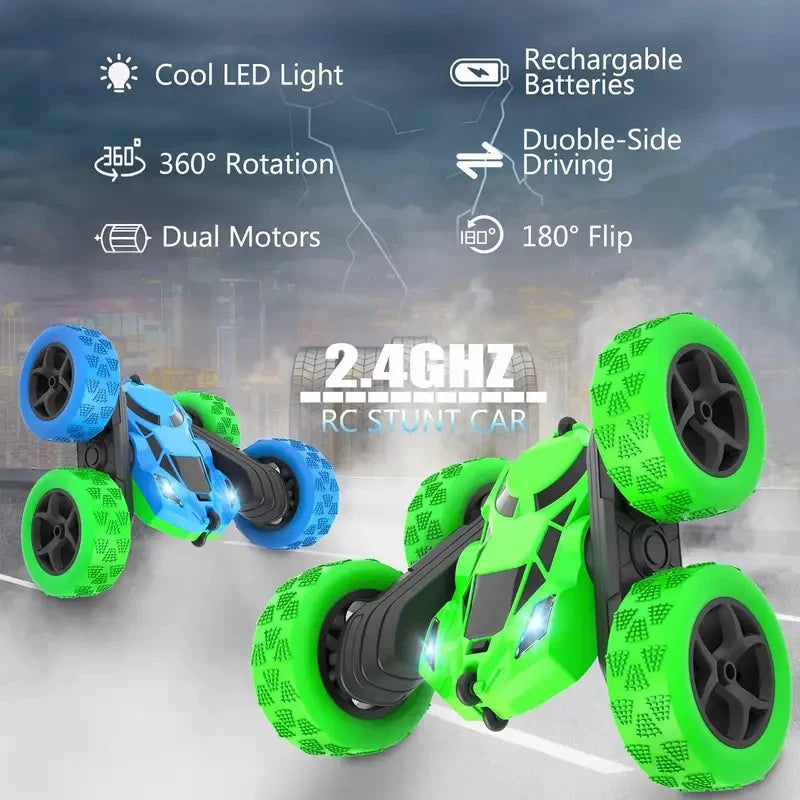 Voiture Cascade RC Double Face – 360° Rotation, 2.4GHz, Off-Road – Enfants & Adultes