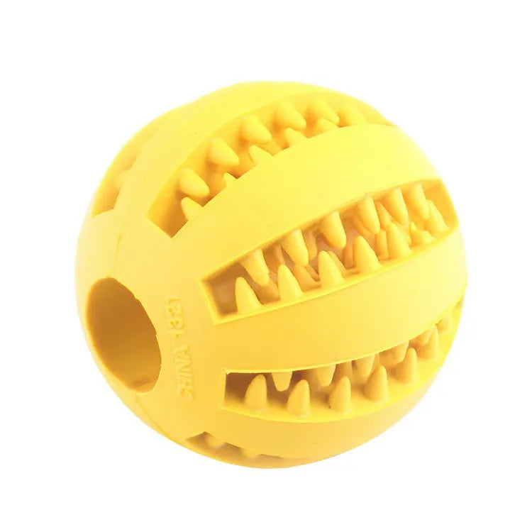 Balle distributrice de friandises pour chien et chat — nettoyage des dents