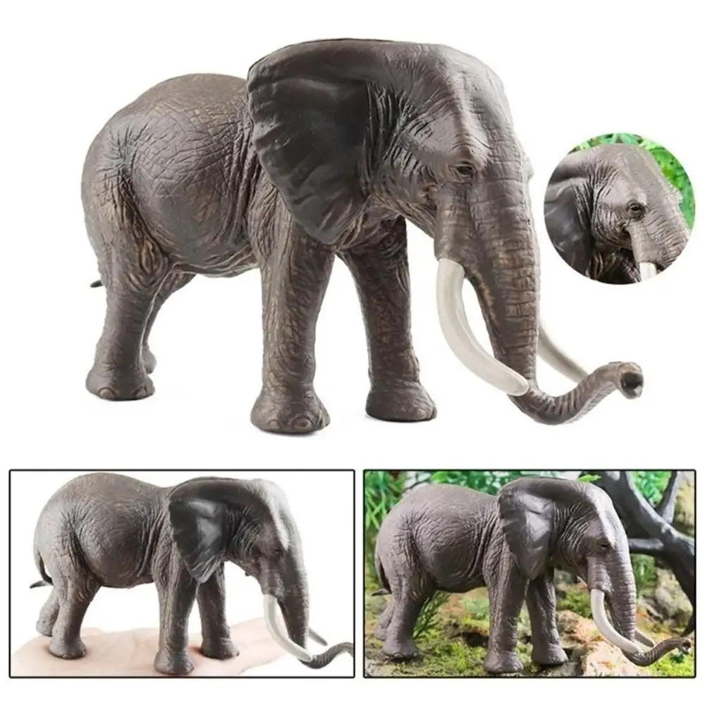 Grande Figurine d’Éléphant Sauvage – Modèle Réaliste & Décoration Nature