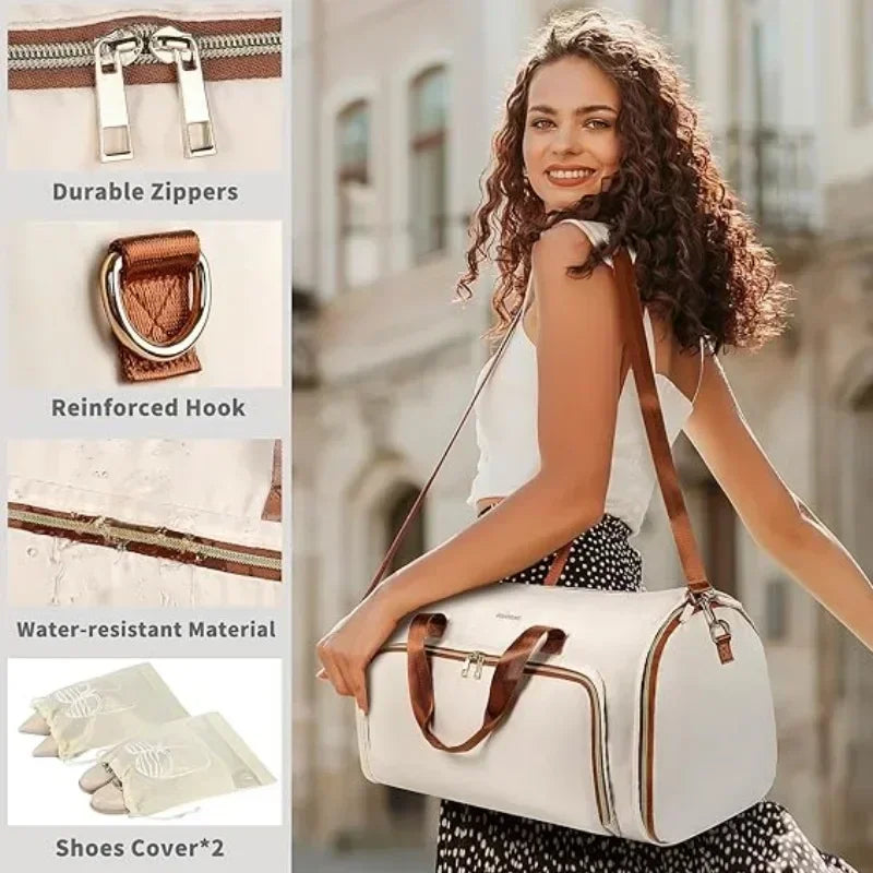 Sac de Voyage Convertible Costume 53L – Pliable, Résistant & Élégant (Nouvelle Mode 2025)