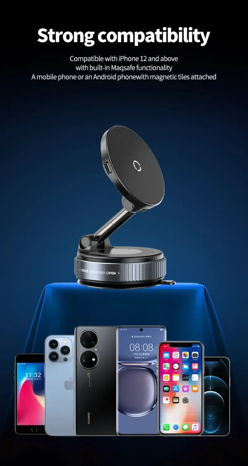 Support Téléphone Magnétique 15W – Charge Rapide & Rotation 360°