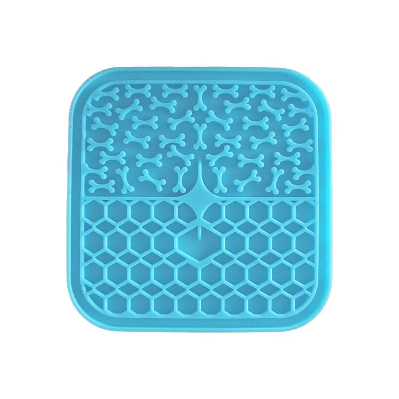 Tapis de léchage avec gamelle anti-glouton pour chien et chat