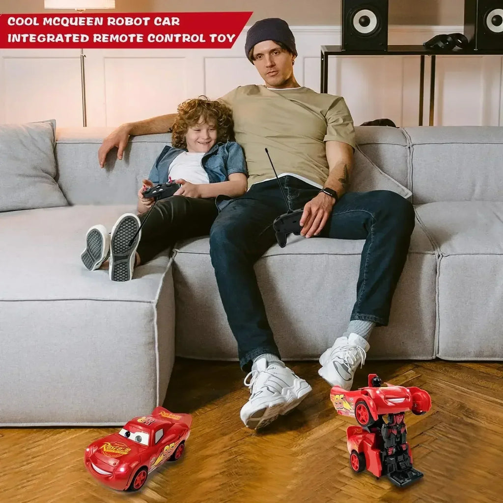 Lightning McQueen 2-en-1 – Voiture Télécommandée Transformable en Robot RC
