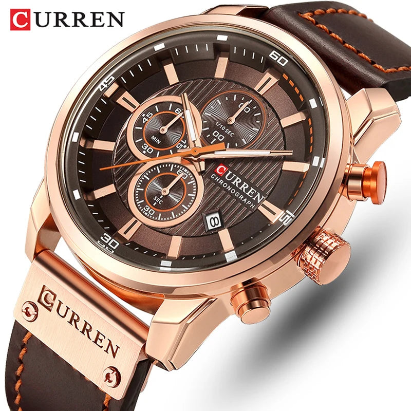 Montre Homme CURREN – Chronographe Sport & Bracelet Cuir