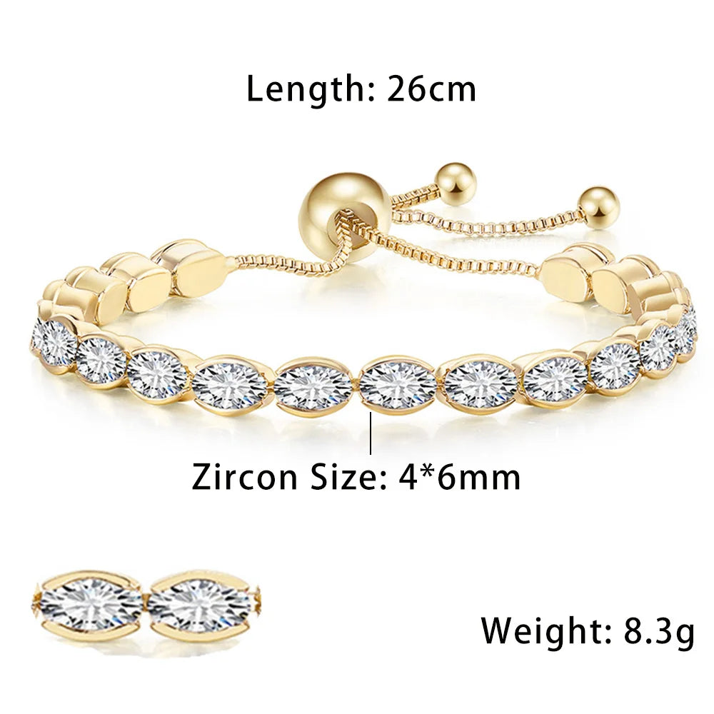 Bracelet Tennis Diamant – Zircone AAA+ Éclat Ultra-Brillant (Plusieurs Tailles)