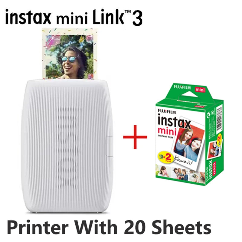 Fujifilm Instax Mini Link 2 – Imprimante Photo Instantanée + Packs Film (Plusieurs Bundles)