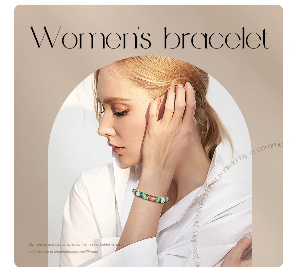 Bracelet Émaillé Fleur – Style Indien & Dubaï – Couleurs Premium