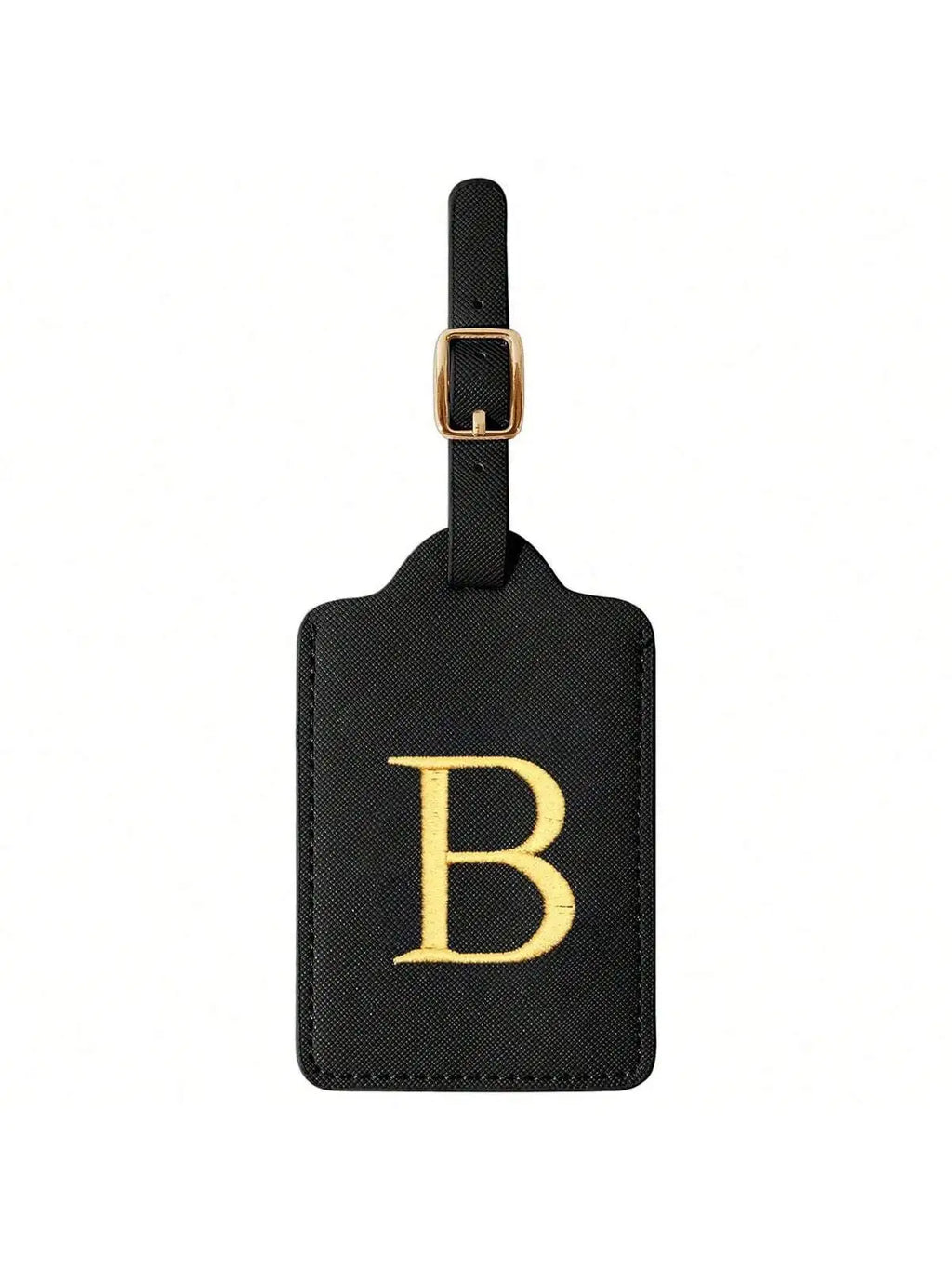 Étiquette de Bagage Personnalisée en Cuir PU – Lettre Initiale A–Z avec Protection Confidentialité