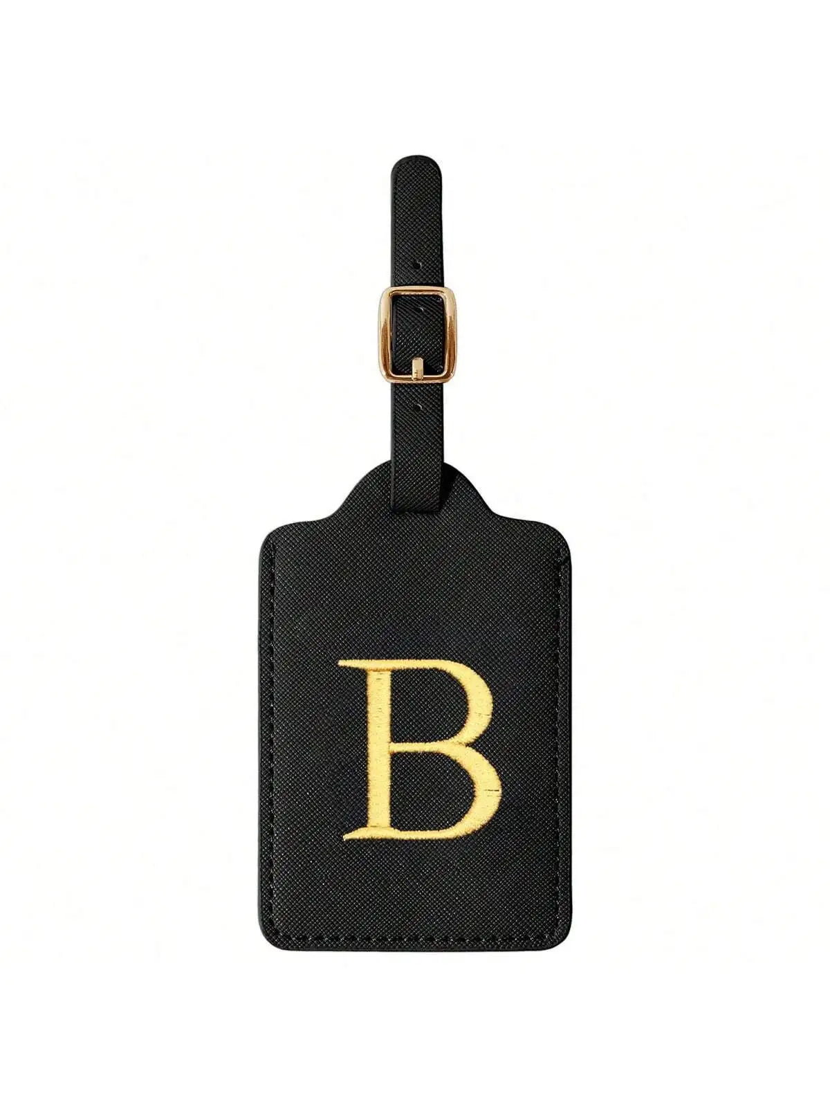 Étiquette de Bagage Personnalisée en Cuir PU – Lettre Initiale A–Z avec Protection Confidentialité