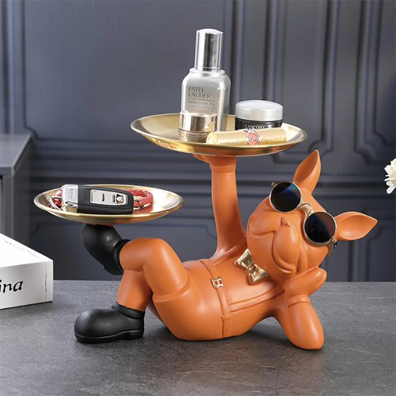 Figurine Bouledogue Design – Sculpture Décorative en Résine Moderne