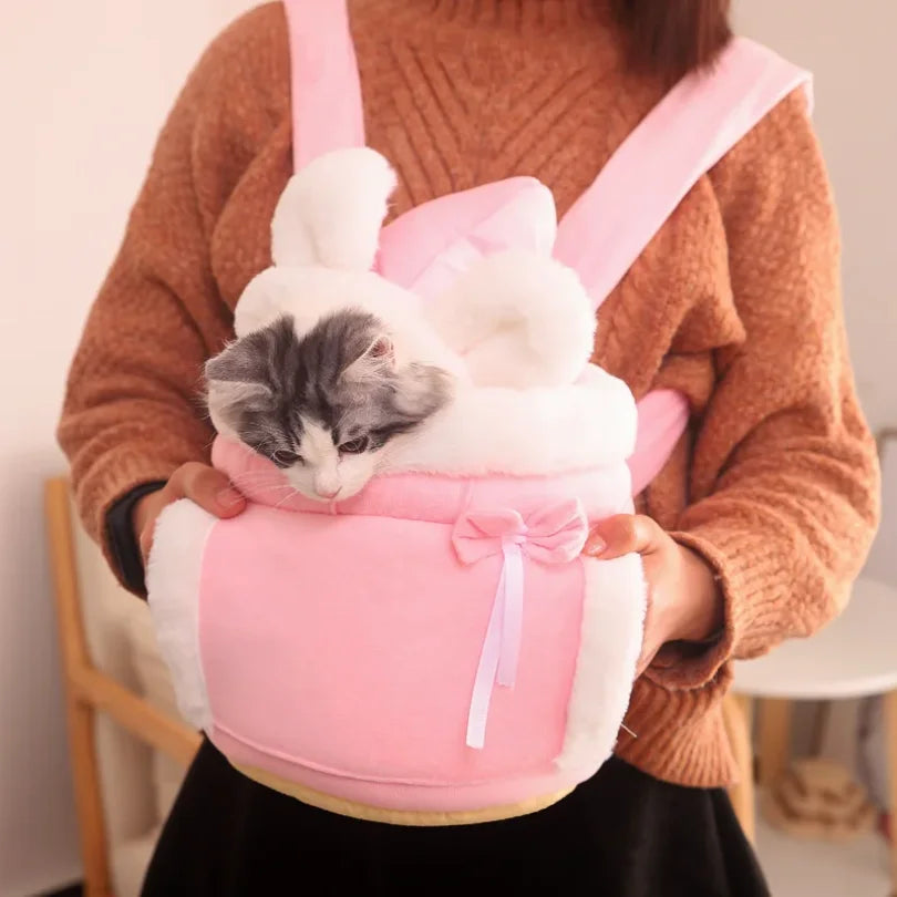 Sac à dos de transport bulle avec coussin pour chat et petit chien
