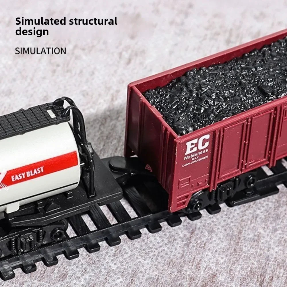 Train Électrique Classique – Pistes Lumineuses & Modèle de Noël (Ensemble Rechargeable)