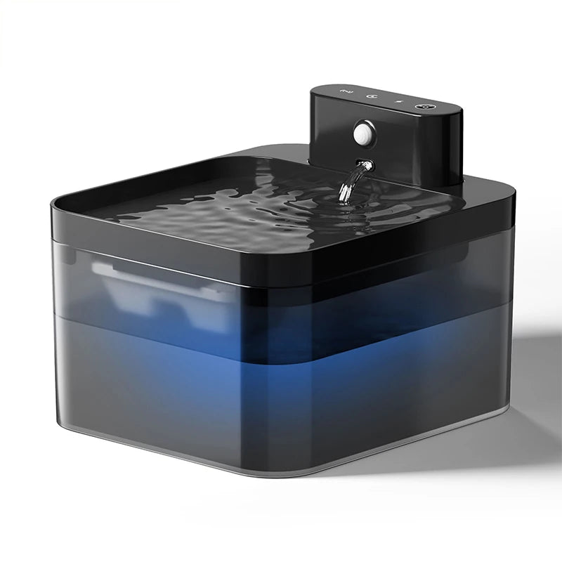Fontaine à eau sans fil 2600 mAh pour chat et chien — capteur infrarouge