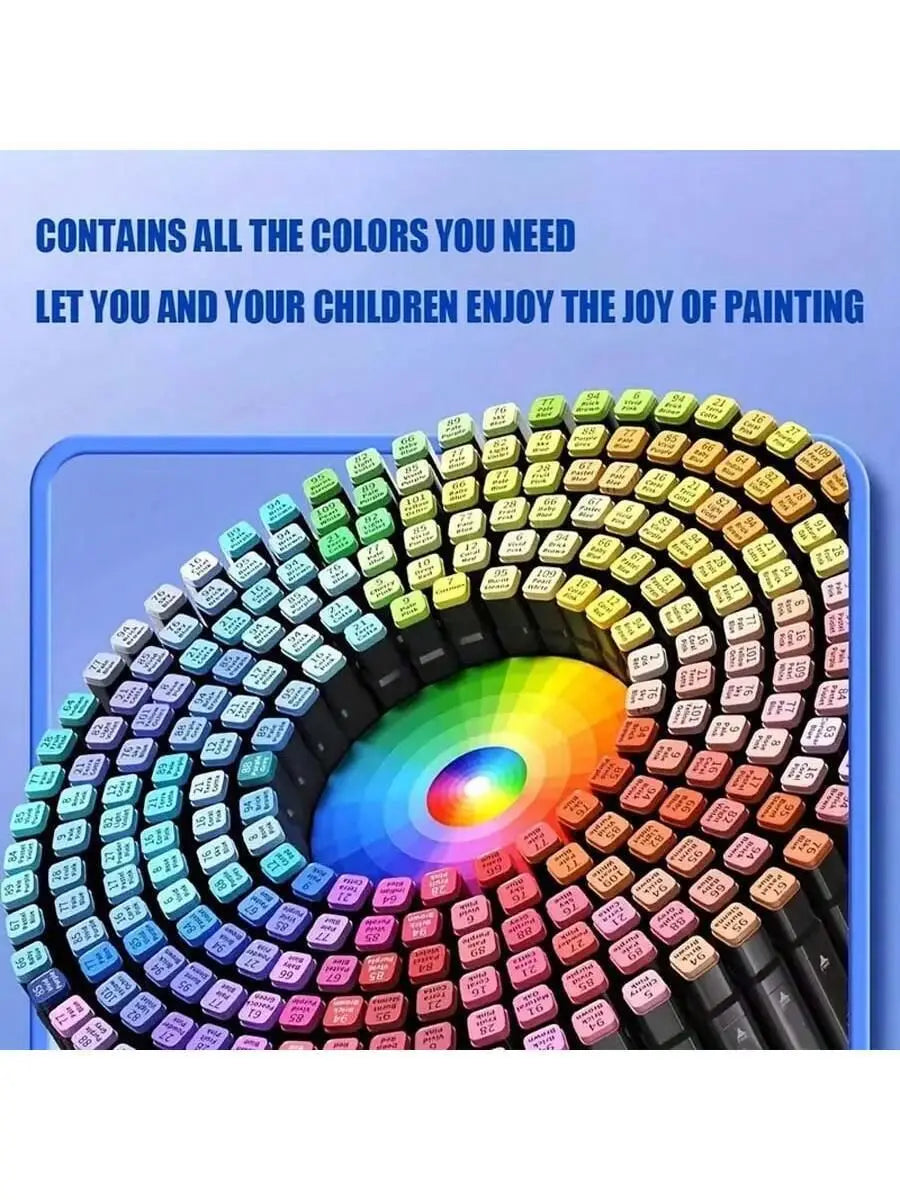 12/24/30/40/60/80/100/120/168pcs Art Marker Set, Watercolor Brush Pens For Students, Dual Tip Oil-Based Markers For Art Students
