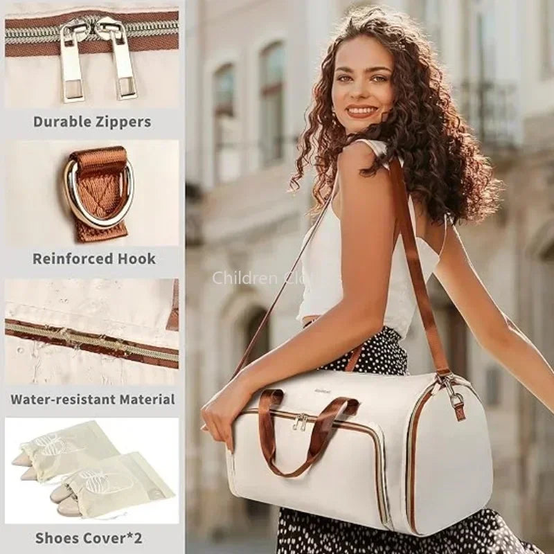 Sac de Voyage Convertible Costume 53L – Pliable, Résistant & Élégant (Nouvelle Mode 2025)