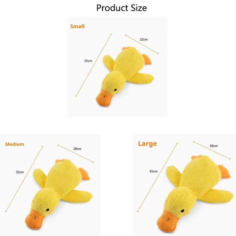 Peluche canard à câliner pour chien — jouet anti-ennui