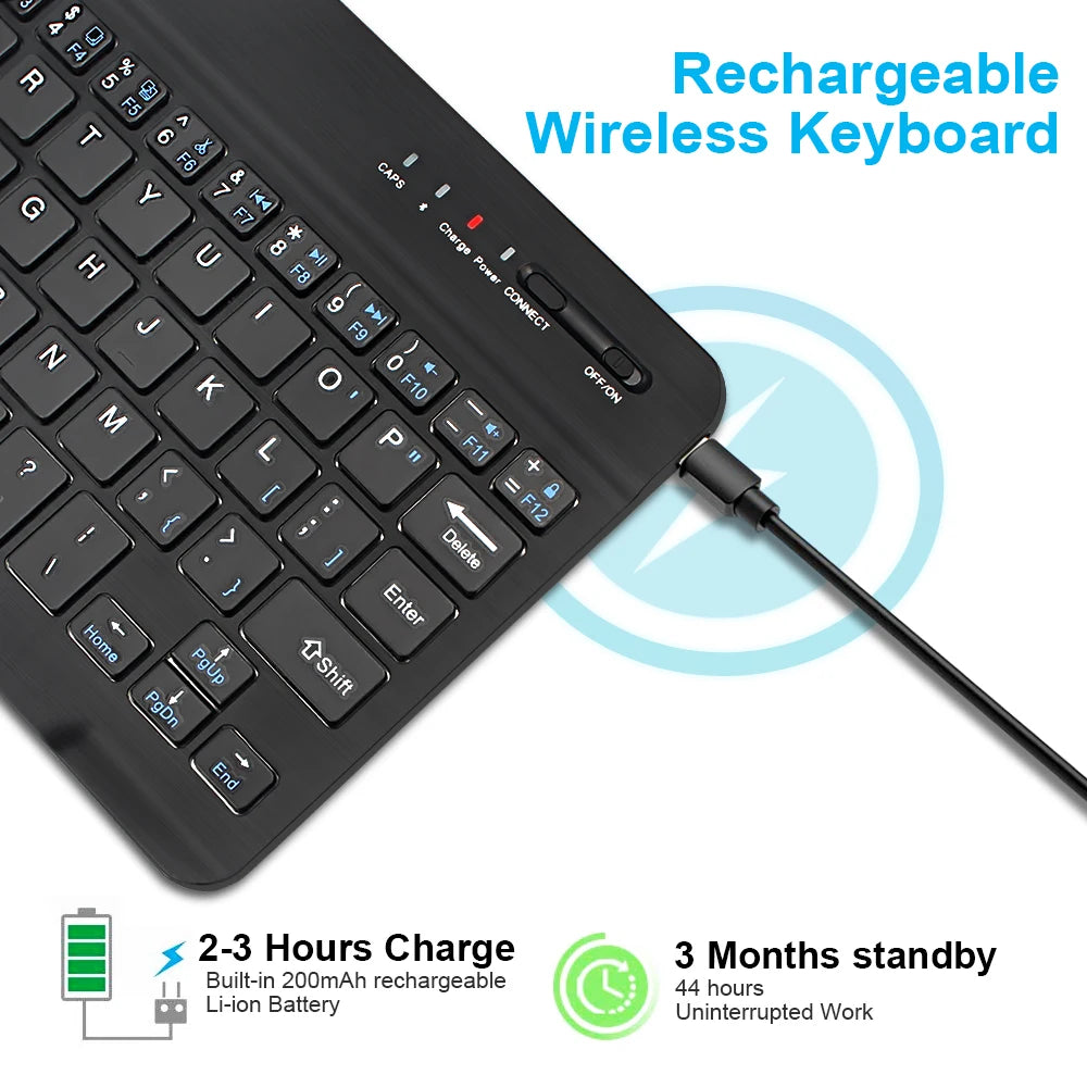Mini Clavier Bluetooth Sans Fil – RGB, Silencieux & Rechargeable