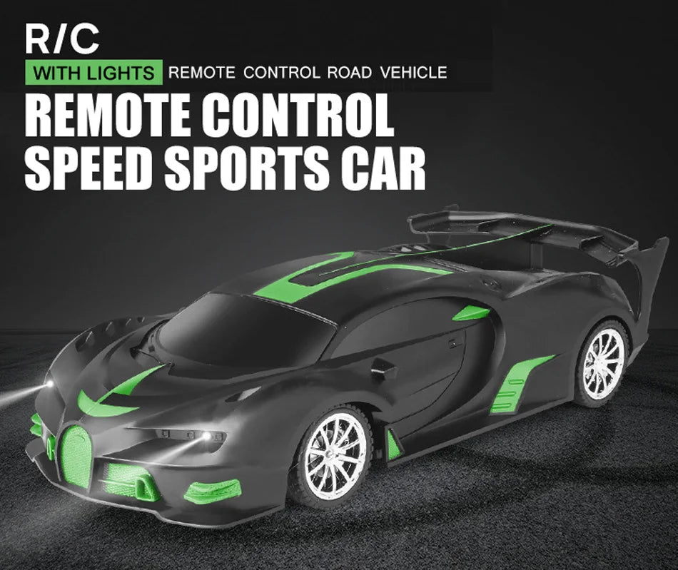 RC Car 2.4G 4CH Remote Control 1:18 With Led Light Sports Cars High Speed Radio Drift Vehicle Racing Boys Girls Toy For Children