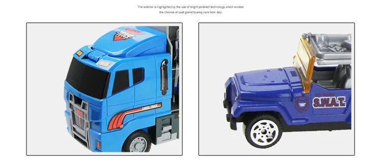 Jouets de Construction 10-en-1 – Camion Transporteur & Mini Véhicules