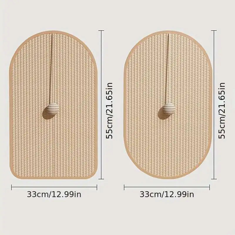 Plaque griffoir en sisal pour chat — protège murs et canapé