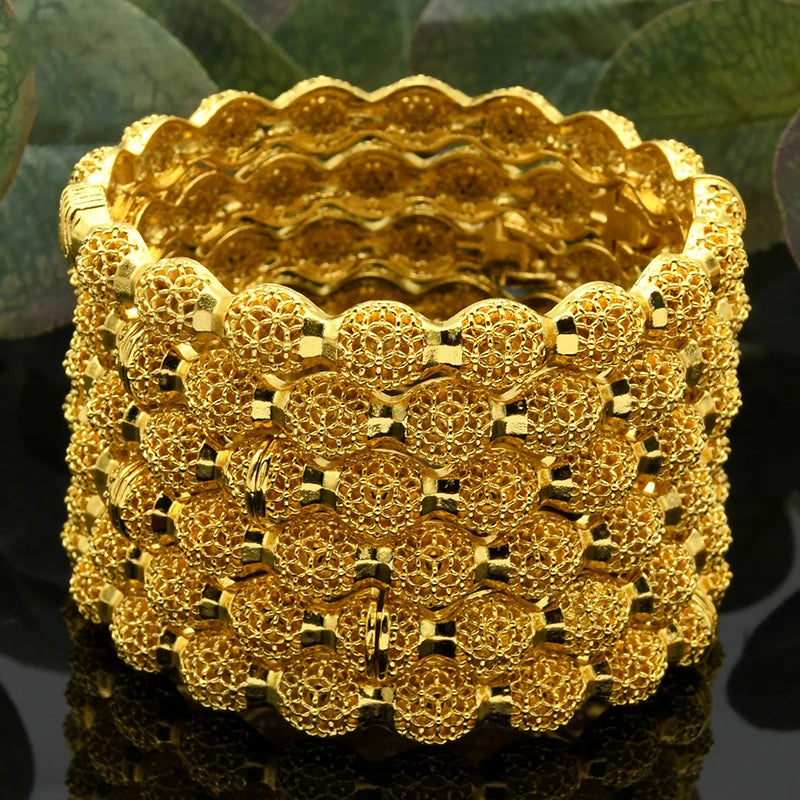 Bracelets Luxe Plaqué Or 24K – Style Dubaï, Indien & Africain