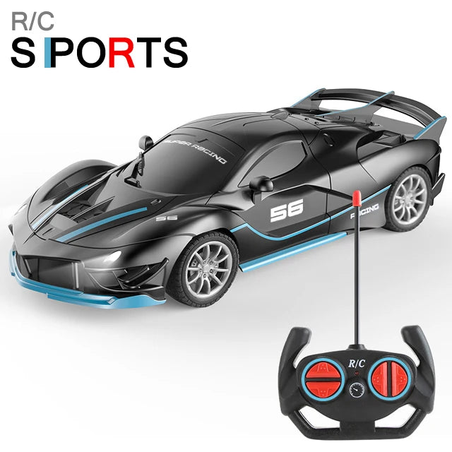 RC Car 2.4G 4CH Remote Control 1:18 With Led Light Sports Cars High Speed Radio Drift Vehicle Racing Boys Girls Toy For Children
