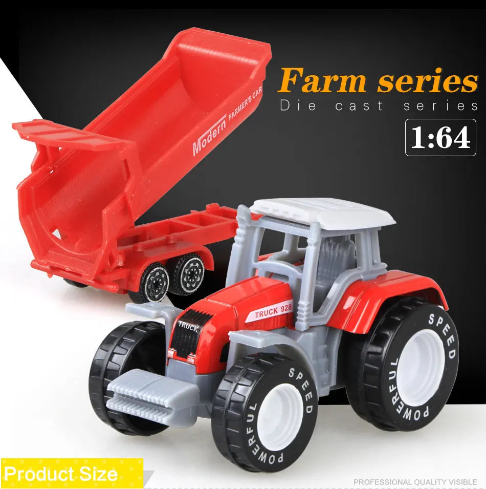 Mini Tracteur Agricole en Alliage – Modèle 1:64 pour Enfants