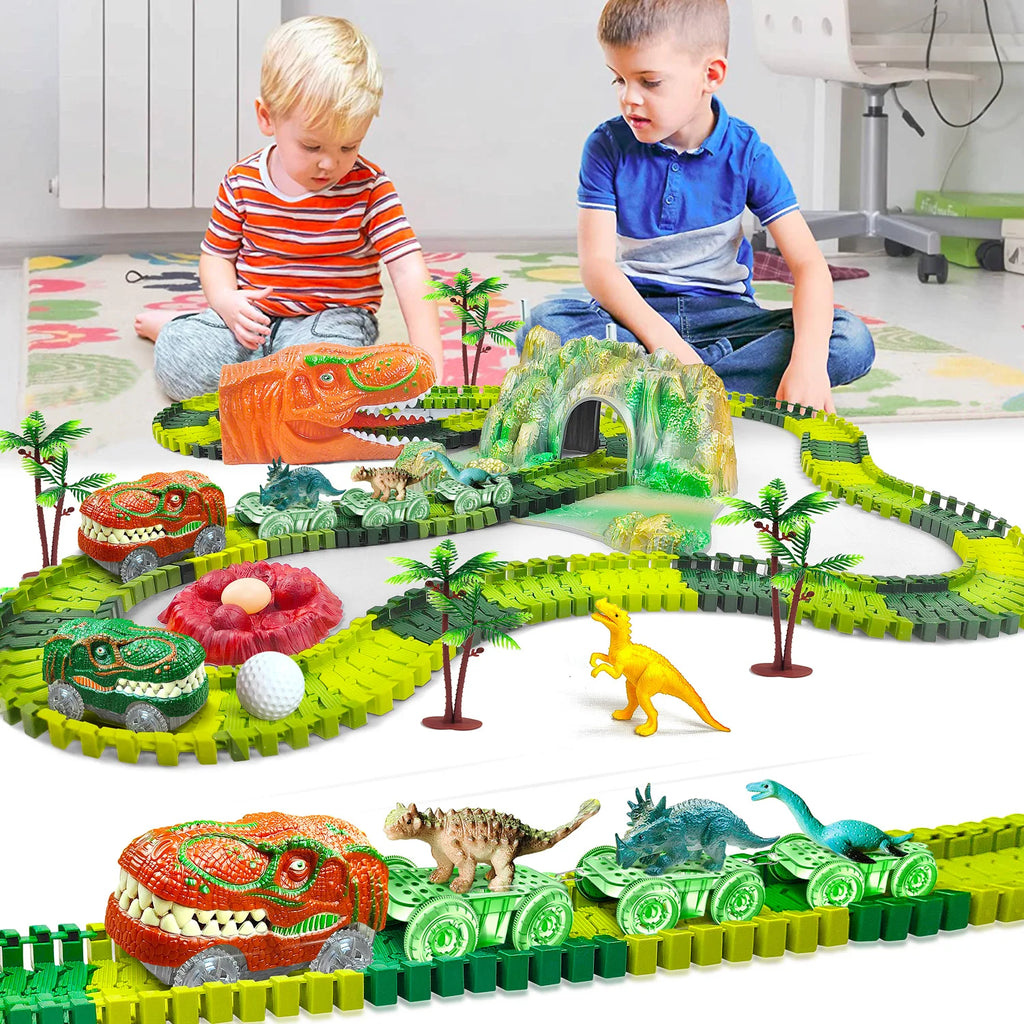 Jouet Train de Dinosaures – Circuit Flexible & Monde Jurassique